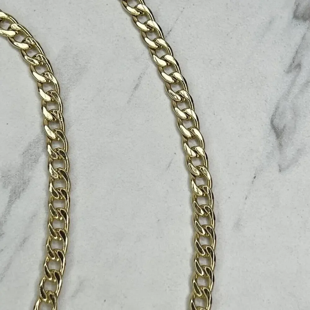 Gold Tone Skinny Chain Link Purse Handbag Bag Replacement Strap ✨